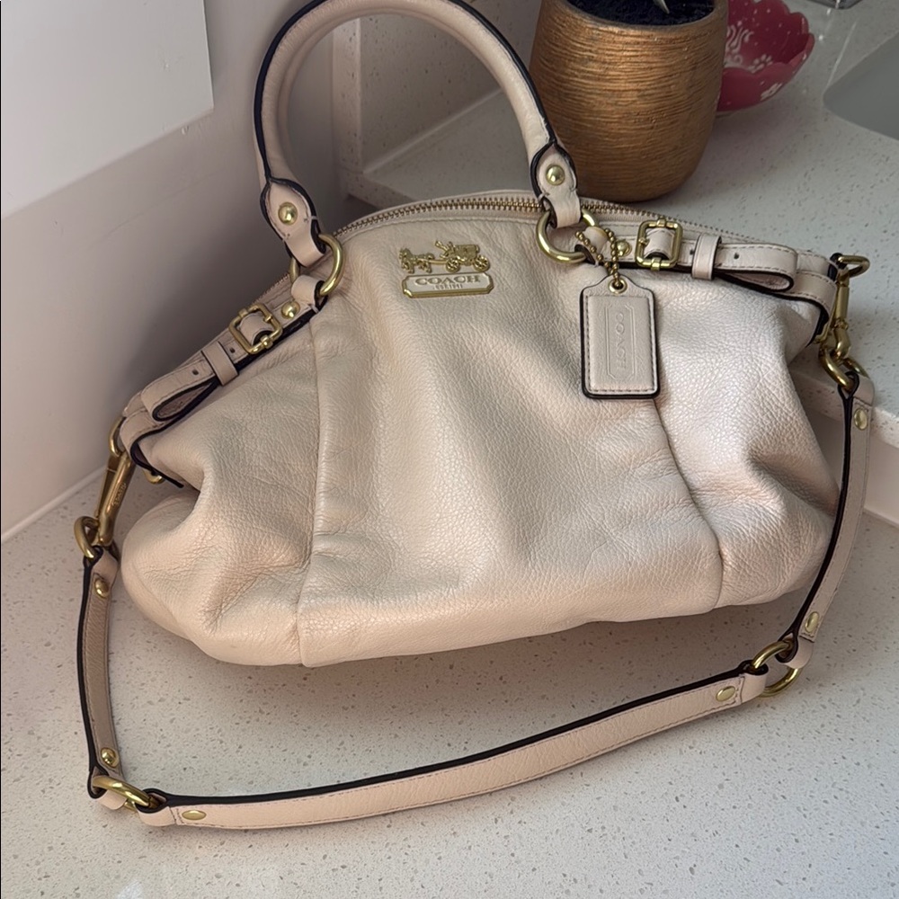 Coach Cream Leather Handbag